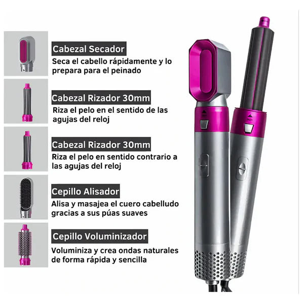 PRO HAIR LAB cepillo alisador secador 5 en 1